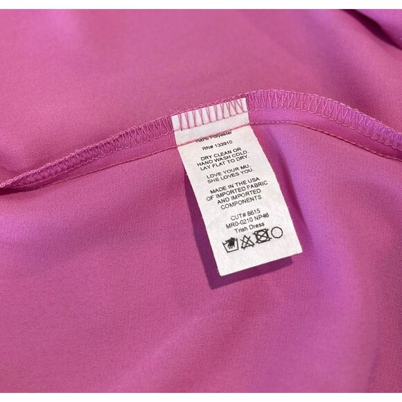 NEW Show Me Your MuMu Women Dress Pink Trish Mini One Shoulder Batwing Draped XL - Picture 10 of 10